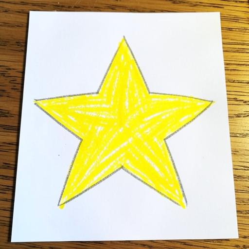 A crayon star drawing